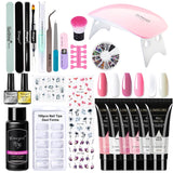 Poly Nail Gel Kit With 54W UV Lamp